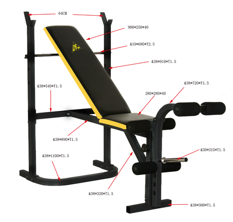 Силовая скамья DFC  D003
