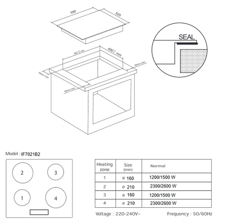 Варочная панель Midea  MC-IF7021B2-IV