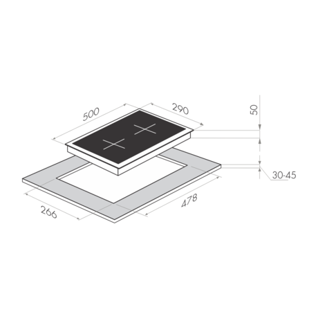 Варочная панель Maunfeld  GH302BS-DCI