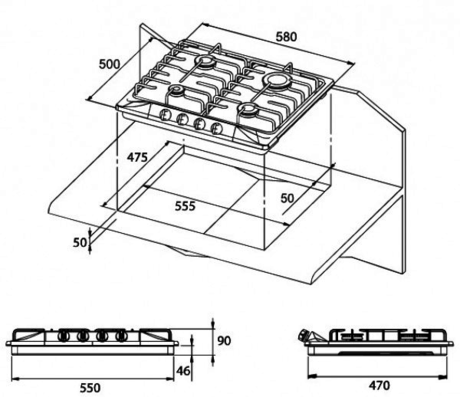 Варочная панель Kuppersberg  FV6TGRZ C BR