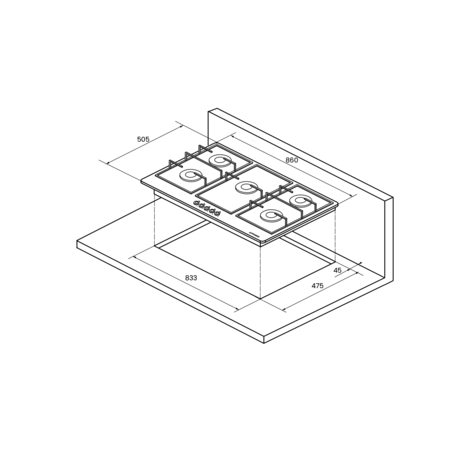 Варочная панель Kuppersberg  FV9TGRZ C BR
