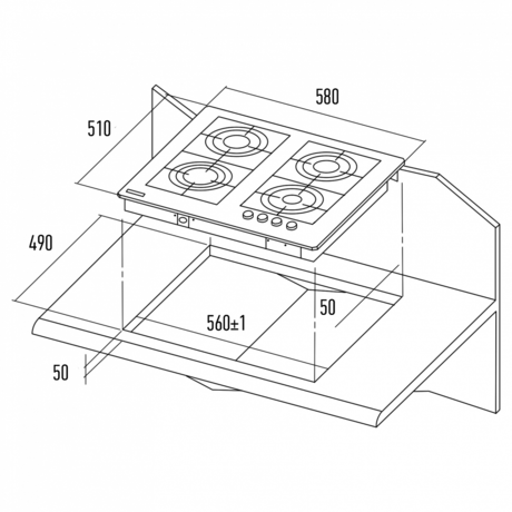 Варочная панель Kuppersberg  TS 63 X