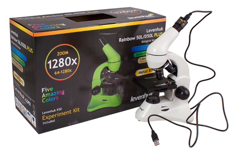 Микроскоп Levenhuk Rainbow D50L PLUS 2 Мпикс, лунный камень