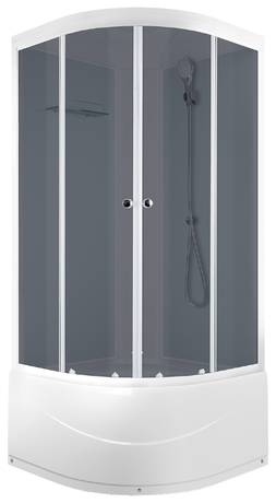 Душевая кабина Domani-Spa  Light 88 High черные стенки,тонированные стекла