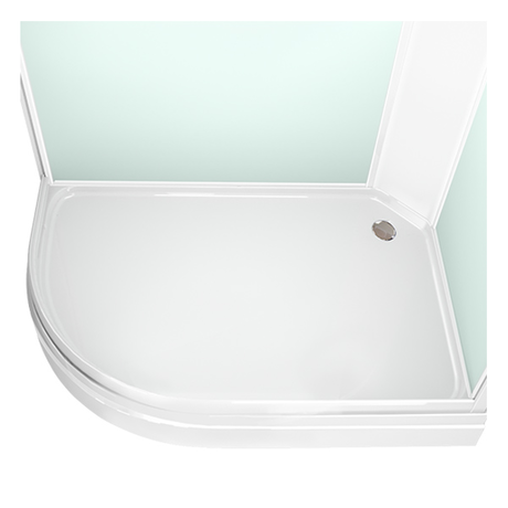 Душевая кабина Domani-Spa  Light 128 R  белые стенки, сатин, матовые стекла, без электрики