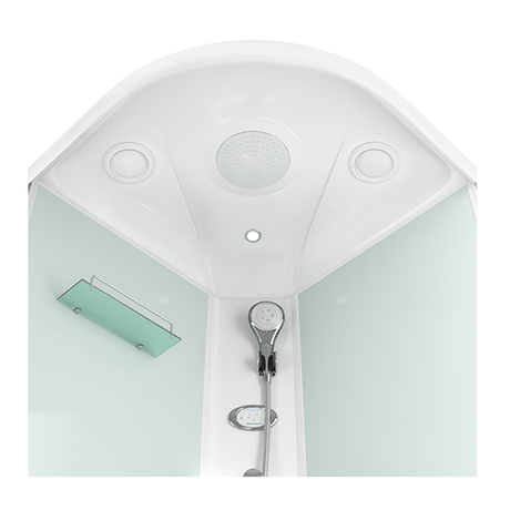 Душевая кабина Domani-Spa  Light 99  белые стенки, сатин, матовые стекла