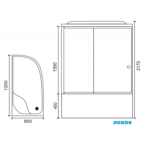 Душевая кабина Royal Bath RB 8120ВК1-M матовое