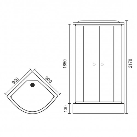 Душевая кабина Royal Bath RB 90HK3-WT