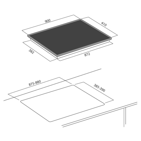 Варочная панель Elica LIEN DIAMOND FRAME 904 WH