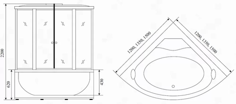 Душевая кабина Timo Standart T-1125