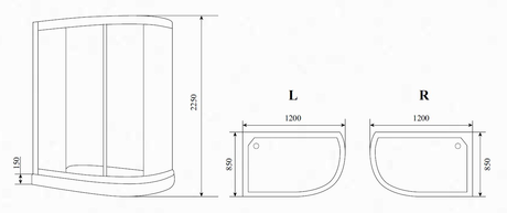 Душевая кабина Timo T-7702 L