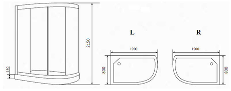 Душевая кабина Timo TE-0702R