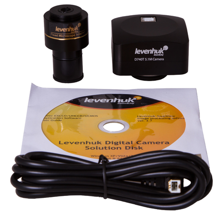 Микроскоп Levenhuk D740T 5,1 Мпикс, тринокулярный