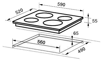Варочная панель Midea  MIH67838F