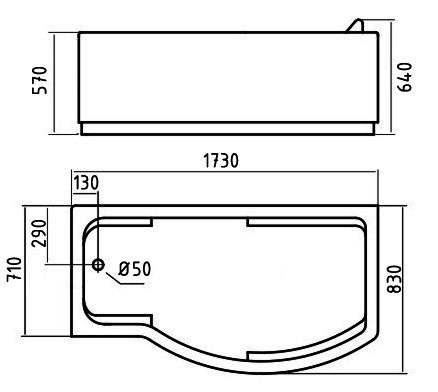 Ванна  Gemy G9010 E