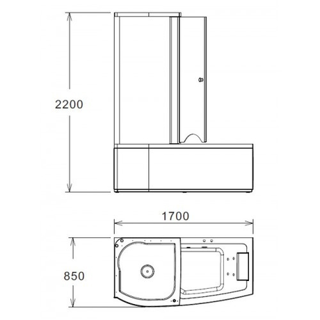 Ванна  Gemy G8040 B L