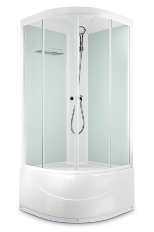 Душевая кабина Domani-Spa  Light 88 high без электрики, светлые стенки, прозрачное стекло