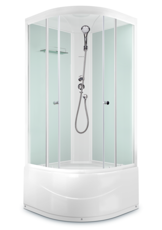 Душевая кабина Domani-Spa  Light 88 high без электрики, светлые стенки, прозрачное стекло