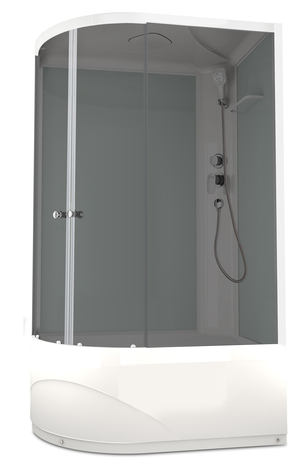 Душевая кабина Domani-Spa  Delight 128 high R без электрики, светлые стенки, тонированное стекло