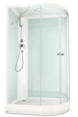 Душевая кабина Domani-Spa  Delight 128 L без электрики, светлые стенки, прозрачное стекло