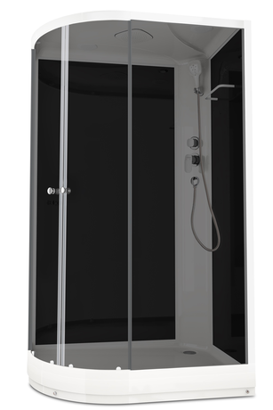Душевая кабина Domani-Spa  Delight 128 R без электрики, черные стенки, тонированное стекло