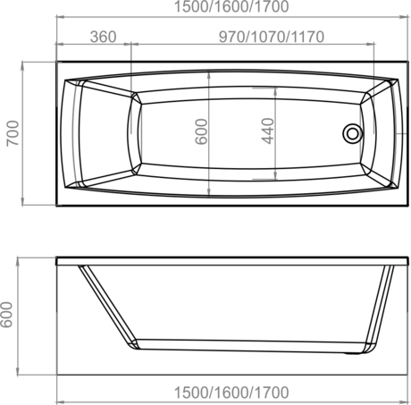 Ванна  Domani-Spa  Rest 160x70