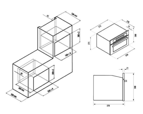 Микроволновая печь Fornelli  MGA 60 RIFLESSO BL