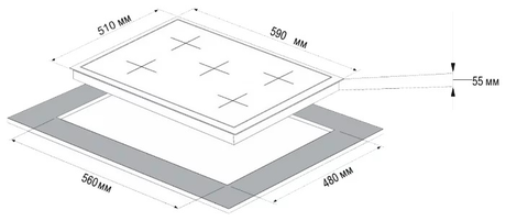 Варочная панель Korting  HG 697 CTX