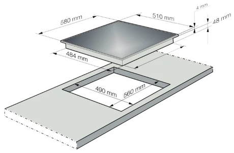 Варочная панель Korting  HI 64021 B