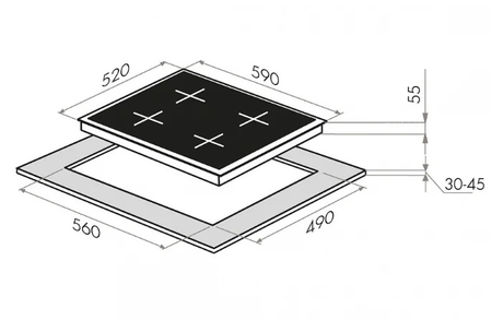 Варочная панель Maunfeld  EVI.594.FL2(S)-GR