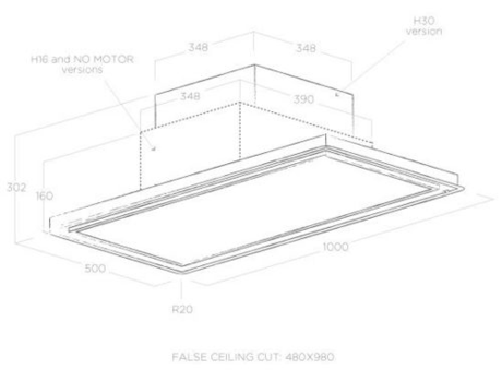 Вытяжка кухонная Elica SKYDOME H30 A/100
