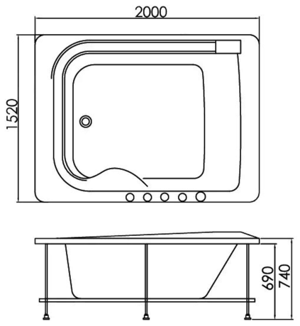 Ванна  Gemy G9265 K