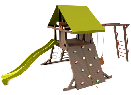 Детский городок Little Panda Замок 2 желтый