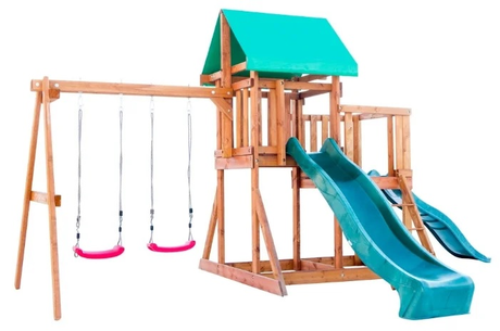 Детский городок Babygarden с балконом и двумя горками