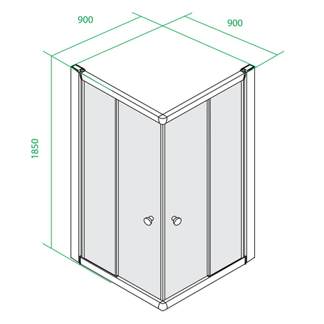 Душевое ограждение IDDIS TC90BL