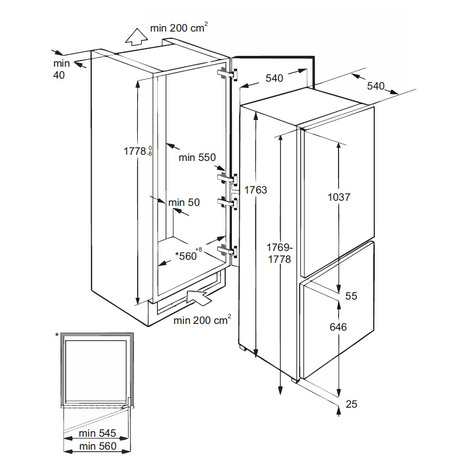 Встраиваемый холодильник LEX RBI 250.21 DF