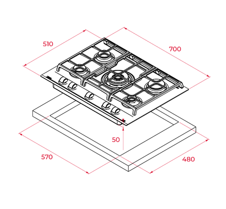 Варочная панель Teka  GZC 75331 XBN WHITE