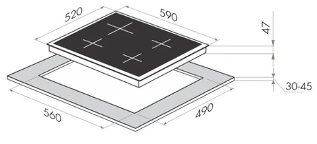 Варочная панель Maunfeld  MVSI59.4HZ-BK