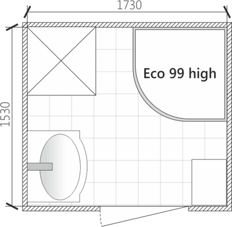 Душевая кабина Domani-Spa  Eco Delight 99 белые стенки, прозрачное стекло