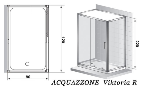 Душевая кабина Acquazzone Viktoria 120SL-R