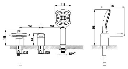 Душевая система Lemark Status LM4445C