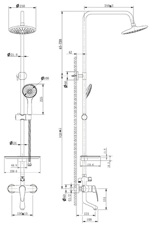 Душевая система Lemark LM0462C 