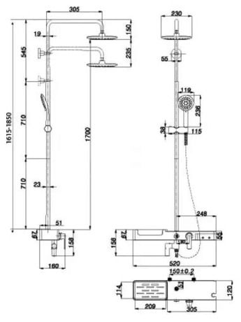 Душевая система Lemark Tropic LM7007C