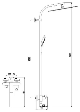 Душевая система Lemark Melange LM4960CW