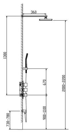 Душевая система Timo Tetra-thermo SX-0179/00SM хром