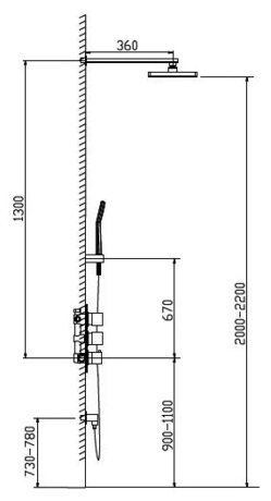 Душевая система Timo Tetra-thermo SX-0199/00SM хром