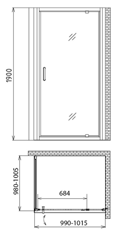 Душевое ограждение Gemy S28160-A100