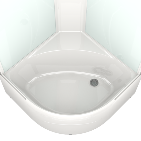 Душевая кабина Domani-Spa  Eco Delight 99 high белые стенки, прозрачное стекло