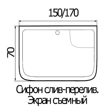 Душевая кабина River  SENA 170/70/55 ТН 