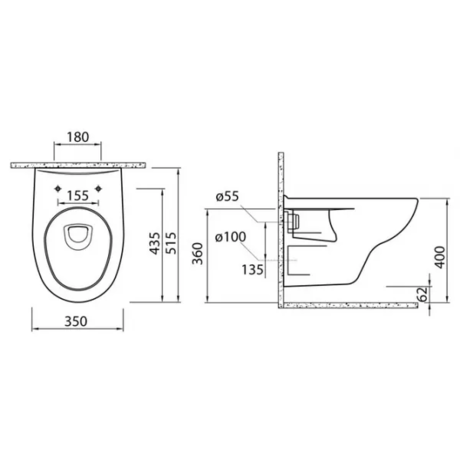 Унитаз BelBagno LINEA BB9363CH